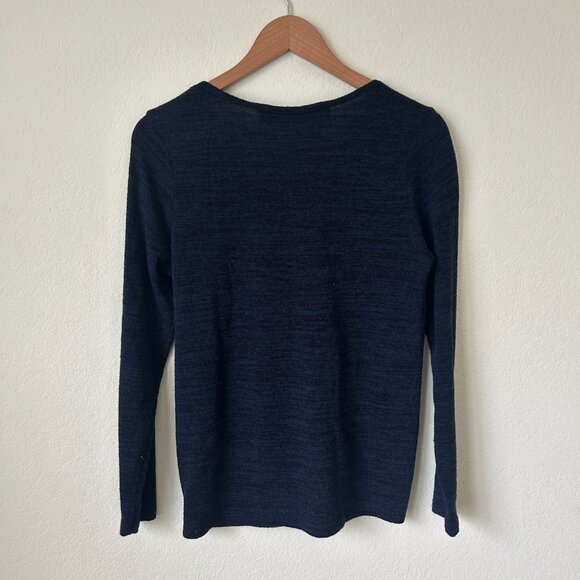 Stowaway Collection Sweater Womens Large Maternity Blue Black V-Neck Top L - Picture 5 of 6